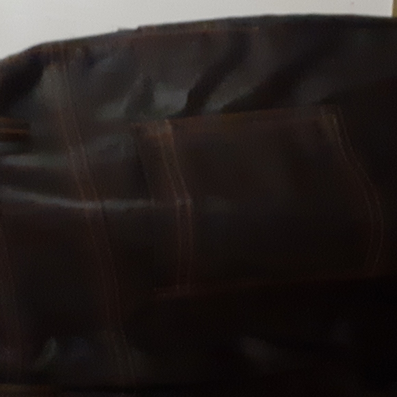 Faux Brown Leather Baggy pants SZ.30 x 30 unisex - Picture 9 of 9
